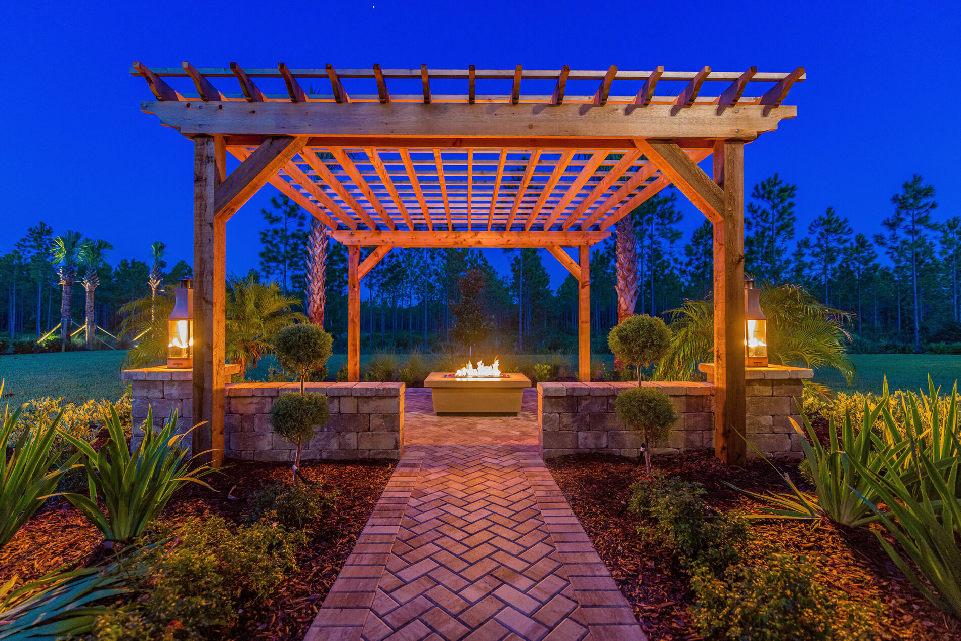 beautiful sunrise pergola custom built in jax