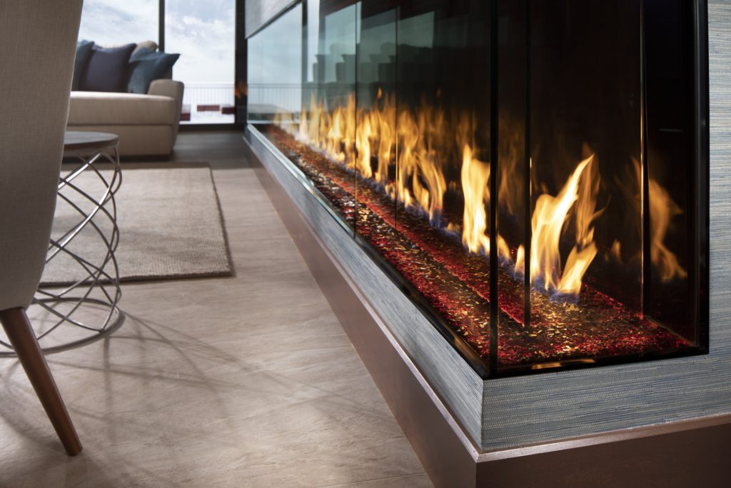 davinci long fireplace