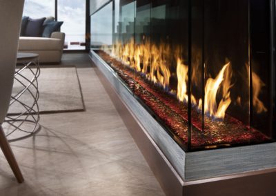 davinci long fireplace