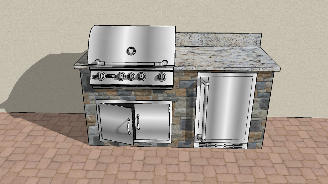 6 foot outdoor kitchen layout