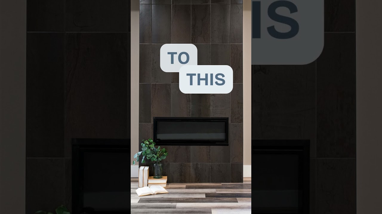 From blank wall to fireplace