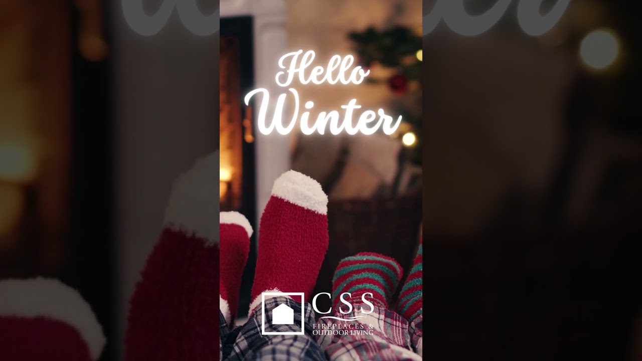 Winter fireplace cozyness